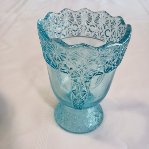 Vintage Fenton Daisy & Button Electric Blue Sugar Dishes - Picture 9 of 10